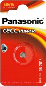 Фото Panasonic SR616 1.55B Silver Oxide 1 шт (SR-616EL/1B)