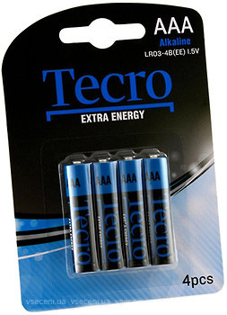 Фото Tecro AAA Alkaline 4 шт Extra Energy (LR03-4B/EE)