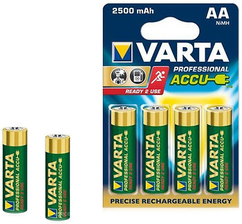 Фото Varta AA 2500mAh NiMh 4 шт Professional (05716101404)