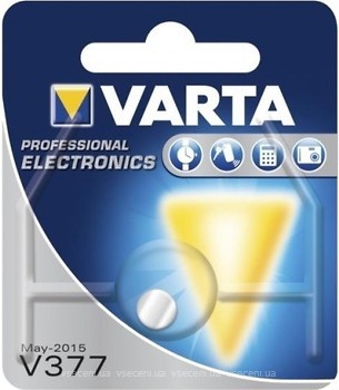 Фото Varta V377 1.55B Silver Oxide 1 шт (00377101111)