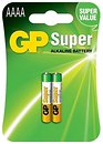 Фото GP Batteries AAAA LR61 Super Alkaline 2 шт (25A-U2)