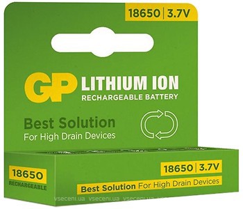 Фото GP Batteries Li-ion 18650 2200mAh 1 шт (1865T)