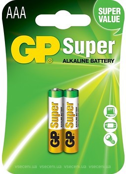 Фото GP Batteries AAA Alkaline 2 шт Super (24A)