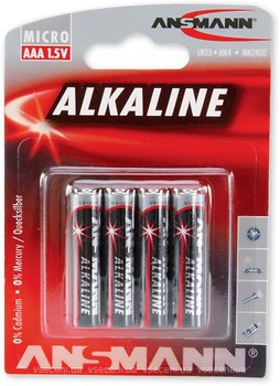 Фото Ansmann AAA Alkaline 4 шт Red (5015553)