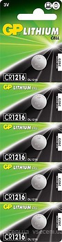 Фото GP Batteries CR-1216 3B Lithium 5 шт