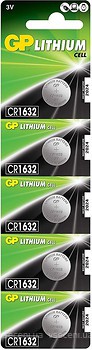 Фото GP Batteries CR-1632 3B Lithium 5 шт