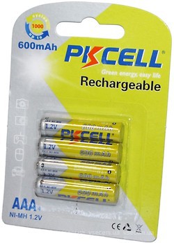 Фото PKCELL AAA Ni-Mh 600 mAh Already Charged 4 шт (545367)