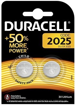 Фото Duracell CR-2025 3B Lithium 2 шт (5003990)