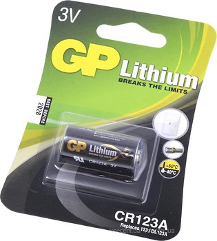 Фото GP Batteries CR-123A 3B Lithium 1 шт (CR123A-2U1)
