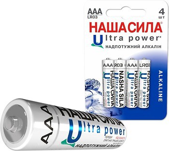 Фото Наша Сила AAA LR03 Ultra Power 4 шт (3021)