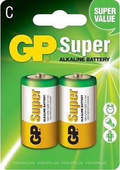 Фото GP Batteries C Alkaline 2 шт Super (14A-U2)