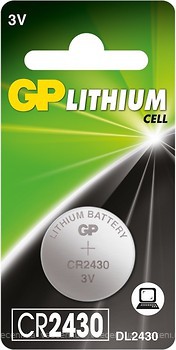 Фото GP Batteries CR-2430 3B Lithium 1 шт (CR2430-U1)