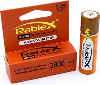 Фото Rablex 18650 Li-ion 2800 mAh без защиты 1 шт