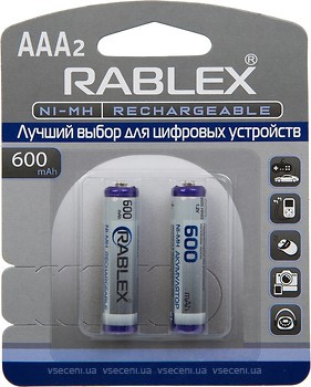 Фото Rablex AAA HR03 Ni-Mh 600 mAh 2 шт