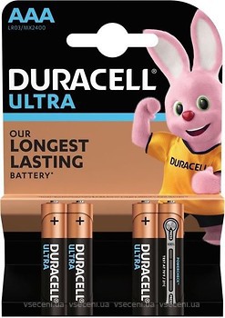 Фото Duracell AAA/LR03 MX2400 Ultra 4 шт (5005818)