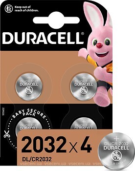 Фото Duracell CR-2032 3B Lithium 4 шт (5004967)