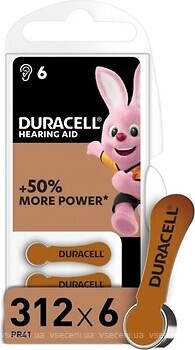 Фото Duracell Hearing Aid 312 6 шт (81546856)