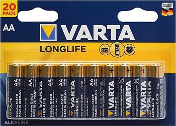 Фото Varta AA Alkaline 20 шт LongLife (04106101420)