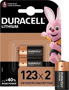 Фото Duracell CR-123/CR-123A/CR-17345 3B Lithium 2 шт (5000785)