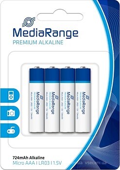 Фото MediaRange AAA LR03 Premium Alkaline Micro 1.5V 4 шт (MRBAT101)