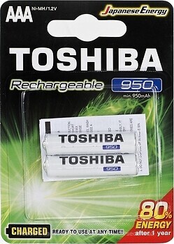 Фото Toshiba AAA HR03 TNH-03GAE Ni-MH 950 mAh Ready to Use BL 2 шт (00156699)