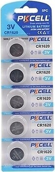 Фото PKCELL CR1620 Lithium 5 шт (PC/CR1620/21800)