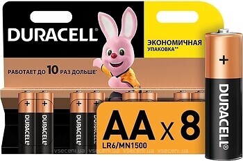 Фото Duracell AA/LR06 MN1500 8 шт (5006201)