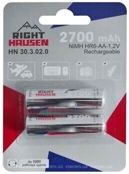 Фото Right Hausen Ni-Mh AA HR6 2700mAh 2 шт (HN-303020)