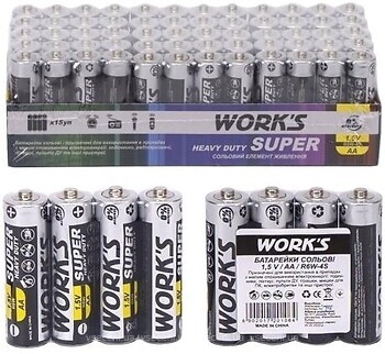 Фото Work's AA Zinc-Carbon R6W-4S 4 шт