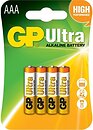 Фото GP Batteries AAA Alkaline 4 шт Ultra (24AU-U4)