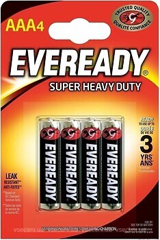 Фото Eveready AAA/R03 Super Heavy Duty 4 шт