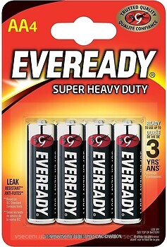 Фото Eveready AA/R6 Super Heavy Duty 1.5V 4 шт