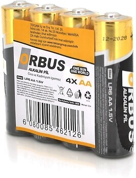 Фото Orbus AA/LR06 Alkaline 1.5V Shrink 4 шт