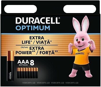 Фото Duracell AAA/LR03 Optimum 8 шт (5015602)