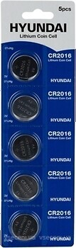 Фото Hyundai CR2016 3V Lithium 5 шт