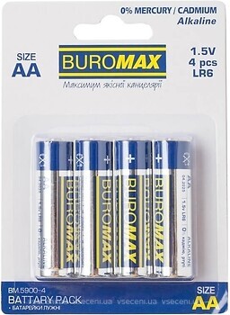 Фото BuroMax AA LR06 Alkaline 4 шт (BM.5900-4)