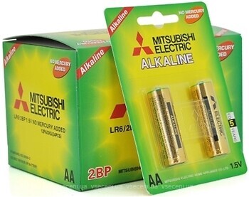 Фото Mitsubishi AA LR6 Alkaline 1.5V 2 шт (MS/LR6/2BP)