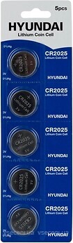 Фото Hyundai CR2025 3V Lithium 5 шт