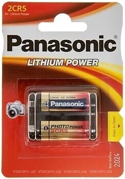Фото Panasonic 2CR5 6B Lithium 1 шт (2CR-5L)