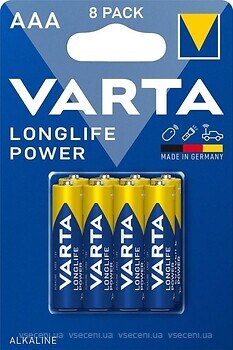 Фото Varta AAA Alkaline 8 шт LongLife Power (4903121438)