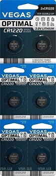 Фото Vegas Optimal CR-1220 3V Lithium 6 шт (VCR-1220BL6-OP)