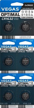 Фото Vegas Optimal CR-1632 3V Lithium 6 шт (VCR-1632BL6-OP)