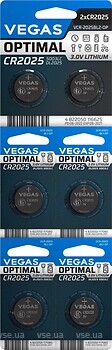 Фото Vegas Optimal CR-2025 3V Lithium 6 шт (VCR-2025BL6-OP)
