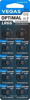 Фото Vegas Optimal LR66 1.5V Alkaline 10 шт (VLR-66BL10-OP)