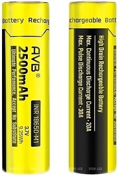 Фото AVB 18650 M1 2500 mAh 20A 1 шт