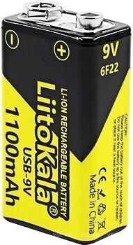 Фото LiitoKala USB-9V 1100 mAh 6F22 4 шт