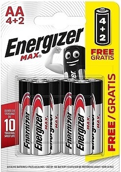 Фото Energizer Max AA LR6 Alkaline 4+2 шт