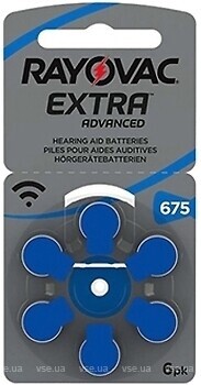 Фото Rayovac Extra Advanced №675(PR44) 6 шт