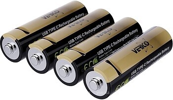 Фото Verico Loop Energy Pro AA3330 AA USB Type-C 2220 mAh 4 шт (1UDBT-A6WEAC-NN)