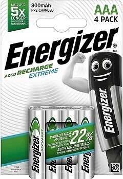 Фото Energizer Recharge Extreme AAA 800 mAh 4 шт
